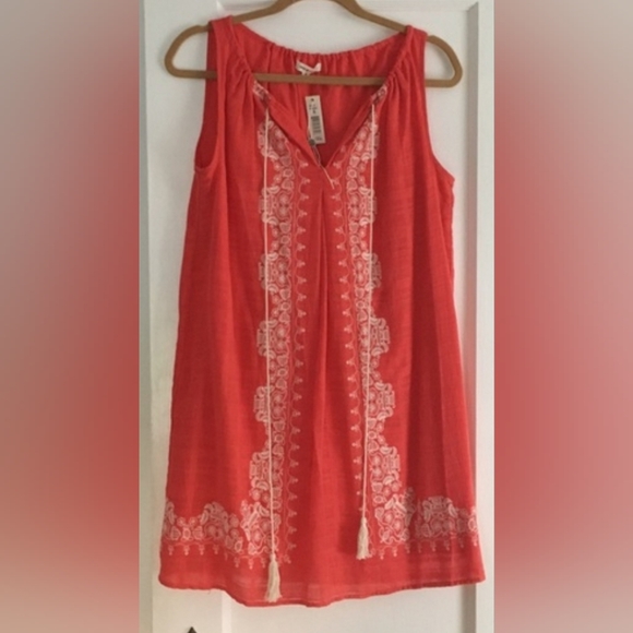 Max Studios Embroidery Linen dress size XL - Picture 1 of 3
